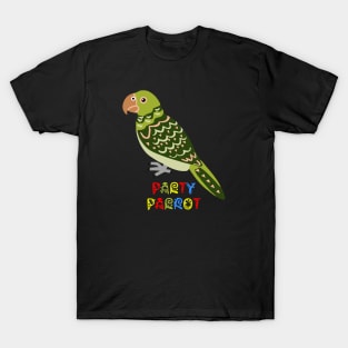 Green Quaker Fiesta Party Parrot T-Shirt